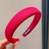 Diadema Estilo Tweed Cabeza Roja Diadema de Año Nuevo Ramillete de Pelo Pasador de Ala Ancha Pasador Pequeño Diadema para Mujer Nuevo Otoño e Invierno 2024