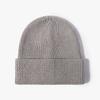 Gorro Sem Aba à Prova de Frio Estilo Europeu e Americano para Outono e Inverno para Homens, Viagem Transfronteiriça, Estudantes, Mulheres, Gorro de Tricô Liso