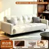 Sofá Simples de Couro com Cera de Óleo Retrô para Apartamento Pequeno, Escritório, Estudo, Sala de Estar, Duplo, Novo Sofá de Couro, Sofá de Couro Genuíno