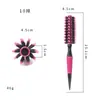 Tubo de Aluminio Rosa Brasileño Peine Rizador de Cerdas de Jabalí Resistente a Altas Temperaturas Dientes de Nylon Hebilla Interior Rizador de Pera Venta Caliente Transfronteriza Venta al por Mayor