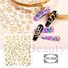 Adesivos de nail art novos transfronteiriços laço dourado florzinhas linhas foscos adesivos de unha adesivos atacado unha
