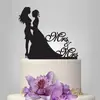 Inserto de Cartão para Bolo de Casamento em Acrílico Festa para Aniversário dos Noivos Figura de Bolo de Casamento