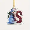 Adornos Colgantes al por Mayor Regalos Navideños Árbol de Navidad Transfronterizo Muñeco de Nieve Navideño Colgantes Acrílicos Decoraciones Navideñas