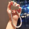 Cadena para Colgar en el Cuello del Teléfono Móvil, Clip de Cadena Corta, Colgante Corto, Gama Alta de Lujo, Engrosada, con Pedrería, Resistente, Universal, Moda, Correa de Muñeca