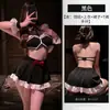 Lencería sexy uniforme de sirvienta disfraz de sirvienta juego de rol pequeña sirvienta uniforme sexy dulce y seductor conjunto sin extracción 2695