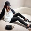 Leggings adelgazantes de talla grande para mujer, ropa exterior para mujer, otoño e invierno 2022, pantalones ajustados negros elásticos gruesos 8379
