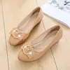Bai Zhenhe 2026 Verano Nuevo Estilo Boca Baja Zapatos para Mujer de Mediana Edad Suela Suave Cómodos Modernos Zapatos para Mujer Punta Redonda Zapatos de Trabajo