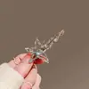 Grampo de Cabelo Estrela de Cinco Pontas de Luxo para Mulheres, Presilha Lateral Simples para Meninas, Presilha para Franja, Elegante Presilha Bico de Pato, Adorno de Cabelo