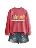 El otoño es mi favorito Amazon eBay sitio independiente moda versátil mujer cuello redondo manga larga sudadera