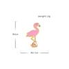 Original Novo Bonito Flamingo Animal Broche Bolsa Infantil Decorativo Lembrança Liga Óleo Gota Distintivo Lote
