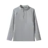 Sudadera Informal de Manga Larga para Pareja, Estilo Otoño e Invierno, Moderna, para Exteriores, Holgada, Versátil, sin Costuras, con Cremallera Media, Goma, para Hombre