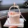 2026 Decoración para Pastel Cesta de Flores de Perla para el Día de la Madre Topper Tarjeta Feliz Día de la Madre Hermosa Decoración de Mariposa