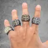 Anillo de acero de titanio de fábrica original cspb cruz anillo de hombre acero inoxidable moda europea y americana personalidad de hombre venta directa de fábrica
