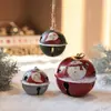 Pingente de Sino do Papai Noel de Ferro Transfronteiriço Decoração de Árvore de Natal Retrô Enfeites Pendurados Presentes para Atacado
