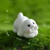 Nuevos, adorables conejitos blancos en miniatura para paisajismo, accesorios de decoración DIY - una encantadora y linda figura de conejito blanco