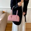 Bolsa Boston de bolinhas estilo coreano para mulheres, bolsa de ombro fresca e simples, bolsa de ombro versátil e fashion para o dia a dia vintage