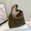 Corea del Sur Dongdaemun Bolso Moda Viajero Gran Capacidad Bolso de Hombro Rombo Nylon Algodón Plumón Bolso Cruzado Estilo Occidental