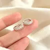Brincos ear cuffs de renda em prata pura S925 para mulheres, estilo nicho de alta qualidade, brincos vazados doces e fofos coreanos atacado
