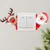 Adesivos de Parede de Natal Autoadesivos Papai Noel Rena Decoração de Interruptor Fabricante Atacado Adesivos de Interruptor