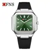 Reloj Ofns Cuadrado Esfera Grande para Hombre Correa de Silicona Tendencia Deportiva Resistente al Agua Reloj de Cuarzo Calendario Luminoso Reloj de Moda