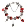 Acessórios Populares de Comércio Exterior: Miçangas, Pingentes de Chave, Torre Eiffel, Flor Bauhinia, Castelo, Acessórios de Miçangas DIY, Pulseiras, Pulseiras Femininas