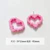 Dulce Genial BarbieGugubi Mengli Serie Rosa Negra Bolígrafo Corazón Flor Acrílico Hecho a Mano DIY Accesorios Materiales