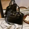 Bolsa Maleta Portátil Simples Retrô para Mulheres 2024 Nova Grande Capacidade Bolsa de Ombro Cruzada Relaxada