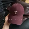 Gorra de Béisbol Bordada con Estrella de Cuatro Puntas Estilo Retro Americano para Mujer, Gorra con Visera Estilo Coreano para Cabezas Grandes, Gorra de Pico Estilo Calle para Adelgazar el Rostro para Hombre