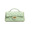 Bolsa Pequena Bordada Matelassê Bolsa Feminina 2025 Novo Estilo Bolsa Quadrada Pequena de Mão Bolsa Transversal de Ombro Pequena Estilosa Estilo Chanel com Corrente