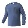Camiseta de manga larga de forro polar G-stone con mangas raglán, capa de aislamiento de aire, antiestática, cómoda, elástica, para uso en exteriores