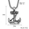 Pingente Personalizado de Aço Inoxidável Estilo Marinha Europeia e Americana Punk Popular Âncora Aço Titânio Pingente de Âncora