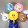 Globo de película de aluminio de dibujos animados sosteniendo 18 pulgadas apertura escolar de jardín de infantes centro comercial 61 juguetes para niños para empujar pequeños regalos