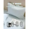 Funda de almohada de algodón lavado estilo simple para dormitorio del hogar, funda de almohada doble o individual para dormitorio de estudiante, adecuada para todas las estaciones