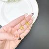 Pendientes Vietnam Shajin Marea Nacional Estilo de Corte Borla Loto Flor de Loto Pendientes Temperamento Femenino Joyería Transfronteriza a Largo Plazo