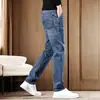 Jeans de Gama Alta Color Gris Ahumado para Hombre Pantalones Rectos Holgados Pantalones Casuales Nuevos de Exportación Pantalones de Otoño para Hombre