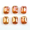 Cuentas de vidrio de 13 x 18 mm, cuentas planas rectangulares con forma de cuentas, colgante mágico galvanizado, accesorios de joyería DIY al por mayor