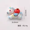 Piezas de Resina de Dibujos Animados de Caballitos con Símbolos de Dinero, Pegamento Blanco, Materiales para Manualidades, Accesorios para Pinzas de Cabello y Ligas para el Cabello