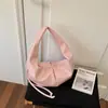 2026 Nueva Elegante Bolsa de Hombro de Estilo Coreano de Nicho con Pliegues para Mujer, Bolso de Hombro de Gama Alta, Bolso de Viaje Versátil y de Moda