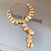 Collar Bohemian con Borlas y Lentejuelas Transfronterizo Europeo y Americano con Diseño Exagerado, Cadena para Clavícula, Joyería Personalizada y Elegante al por Mayor