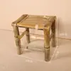 Taburete de Bambú Puramente Hecho a Mano, Taburete de Baile, Taburete de Danza Clásica, Taburete de Bambú, Silla de Bambú Antigua Retro Artística Nostálgica, Taburete Tejido de Bambú
