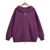 Otoño 2024 Nuevo Sudadera con Capucha de Doble Cremallera de Capa de Aire para Mujer Estilo Coreano Relajado Holgado Chaqueta Cárdigan