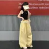 Calça Casual Nova de Verão Fina para Meninas Mais Velhas, Roupa Infantil, Calça Longa Versátil com Retalhos de Renda Solta para Meninas, Tendência