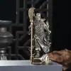 Adornos creativos pequeños de latón macizo Guan Gong para escritorio de sala de estar, apertura, inauguración de casa, Guan Er, Dios de la Riqueza Wu, artesanías decorativas