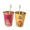 Taza de Enjuague Bucal de Acero Inoxidable 304 con Dibujos de Conejo y Oso para Parejas, Aspecto Elegante y Linda, para el Hogar y Estudiantes para Lavarse y Cepillarse los Dientes