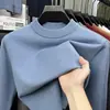 Suéter de Punto de Alta Calidad para Hombre 2026 Otoño e Invierno Nuevo Estilo Color Sólido Cuello Redondo Engrosado Cálido Ropa Básica de Punto para Hombre