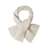 Cachecol de Lã Pura para Mulheres, Novo Estilo Outono e Inverno, Cor Sólida, Simples e Versátil, Cachecol Cruzado no Pescoço, À Prova de Frio e Quente, Cachecol de Tricô Estilo Coreano