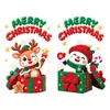 Decoração de Natal Adesivo Eletrostático Desenho Animado Rena Boneco de Neve Caixa de Presente Adesivo de Janela Loja de Shopping Porta de Vidro Adesivo de Feriado