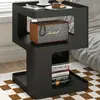 Mesa lateral de luxo leve, sofá de sala de estar para apartamento pequeno, mini mesa de centro, mesa de cabeceira para quarto, prateleira de armazenamento simples e moderna, mesa pequena