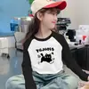 Ropa interior térmica de forro polar para niñas Otoño Invierno Estilo Nuevo Ropa interior para niños medianos y grandes Camiseta de manga larga con bloques de color cálido y elegante Parte superior de cuello redondo