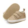 Sapatos de Caminhada para Bebê de 0 a 1 Ano Primavera e Outono Velcro de PU Tênis Unissex para Bebê Sapatos para Interior e Exterior Sapatos de Couro Solado Macio